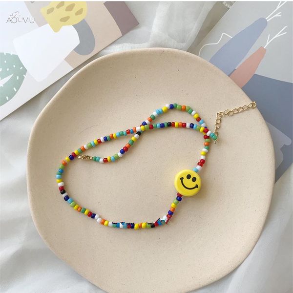 simple coloful beads smile face necklace female 2019 fashion party jewelry women choker necklaces bijoux femme necklace, Silver
simple coloful beads smile face necklace female 2019 fashion party jewelry women choker necklaces bijoux femme necklace, Silver