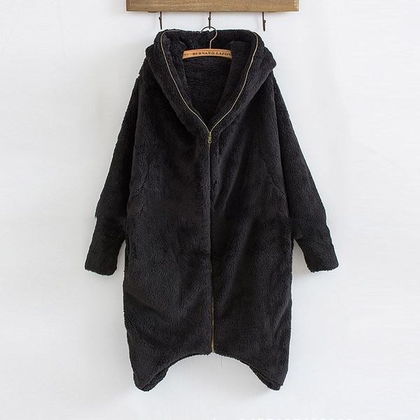 women casual hoodie winter solid pockets irregular cardigan coat outwear, Black;brown
women casual hoodie winter solid pockets irregular cardigan coat outwear, Black;brown