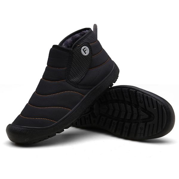 new fashion men boots waterproof non-slip women ankle snow boots shoes warm fur plush hook & loop man winter shoes, Black
new fashion men boots waterproof non-slip women ankle snow boots shoes warm fur plush hook & loop man winter shoes, Black