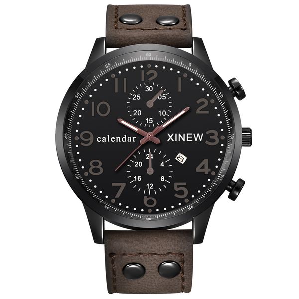 fashion men leather sports analog quartz leather stainless steel wrist watch horloges mannen relogio masculino digital 2019, Slivery;brown
fashion men leather sports analog quartz leather stainless steel wrist watch horloges mannen relogio masculino digital 2019, Slivery;brown