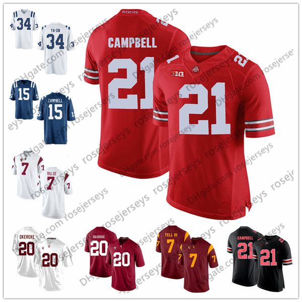 2019 ohio state buckeyes #21 parris campbell osu white rock ya-sin ben banogu bobby okereke usc marvell tell iii blue rush football jersey, Black
2019 ohio state buckeyes #21 parris campbell osu white rock ya-sin ben banogu bobby okereke usc marvell tell iii blue rush football jersey, Black