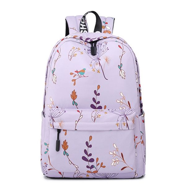 casual waterproof women backpack flower print girls college lapbackpacks lady travel backpack purple
casual waterproof women backpack flower print girls college lapbackpacks lady travel backpack purple