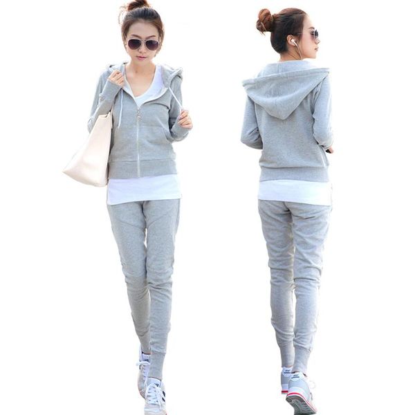 spring autumn tracksuit long sleeve sweatshirts casual women clothing 3 piece sets women shirt +coat +pants sporting suit female breathable, Gray
spring autumn tracksuit long sleeve sweatshirts casual women clothing 3 piece sets women shirt +coat +pants sporting suit female breathable, Gray