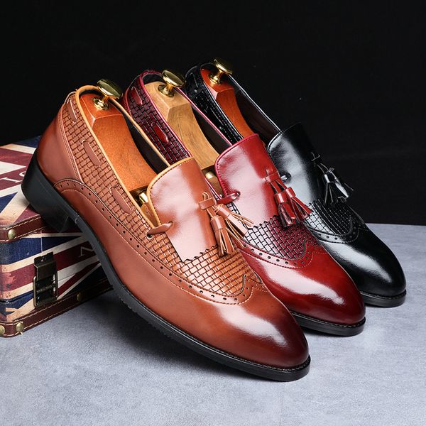 2020 men tassel loafers italian dress shoes casual loafer for men slip-on wedding party shoes male designer leather shoes t10, Black
2020 men tassel loafers italian dress shoes casual loafer for men slip-on wedding party shoes male designer leather shoes t10, Black