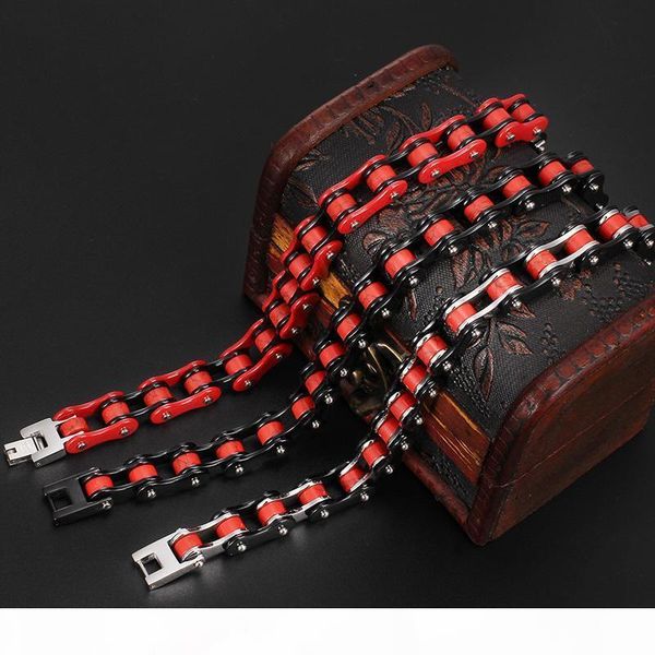 charming jewelry red black stainless steel fashion women bicycle motorcycle chain bracelet bangle three color to choose
charming jewelry red black stainless steel fashion women bicycle motorcycle chain bracelet bangle three color to choose