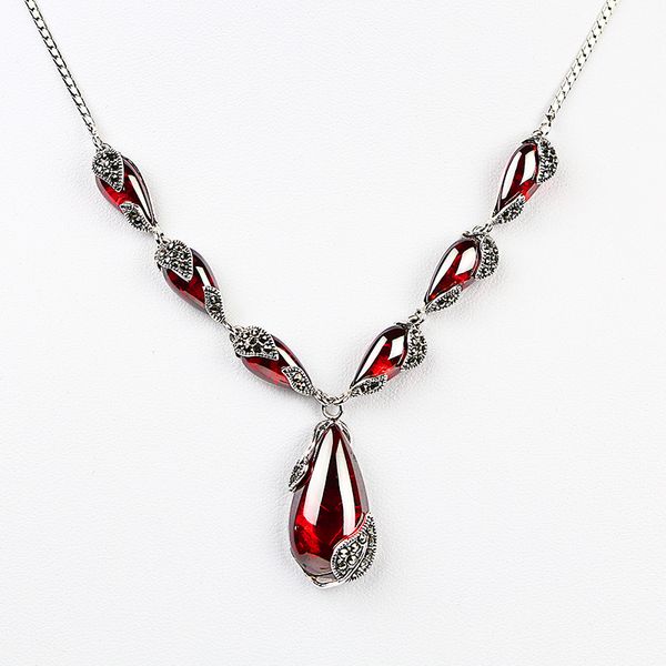 jiashuntai royal gemstone garnet 100% 925 sterling silver necklace pendant chain women jewelry wedding birthday gift
jiashuntai royal gemstone garnet 100% 925 sterling silver necklace pendant chain women jewelry wedding birthday gift