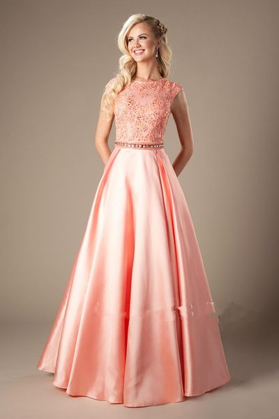 2019 modest coral satin lace long a-line prom dresses cap sleeves beaded elegant beaded girls formal mint evening prom party dresses, Black
2019 modest coral satin lace long a-line prom dresses cap sleeves beaded elegant beaded girls formal mint evening prom party dresses, Black