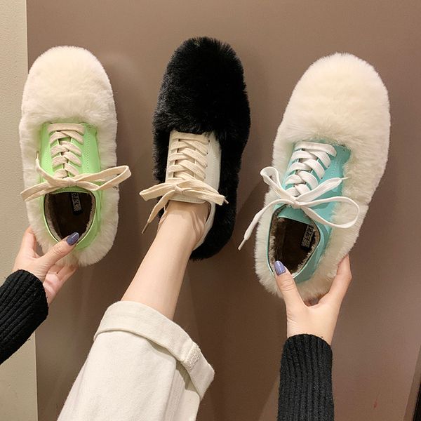 shallow mouth winter shoes women loafers fur 2019 fashion women's round toe casual female sneakers modis new boat basic lace-up, Black
shallow mouth winter shoes women loafers fur 2019 fashion women's round toe casual female sneakers modis new boat basic lace-up, Black