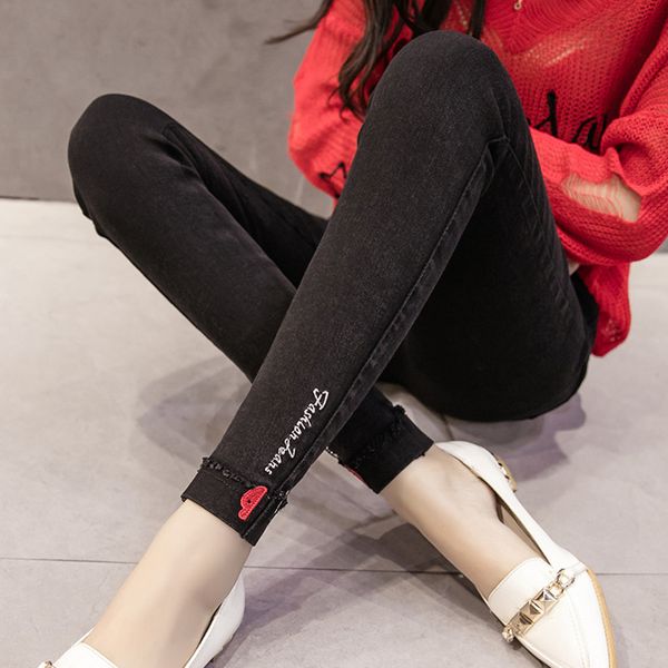 women's jeans embroidery pencil female denim black color womens stretch bottoms feminino skinny pants for women trousers c387, Blue
women's jeans embroidery pencil female denim black color womens stretch bottoms feminino skinny pants for women trousers c387, Blue