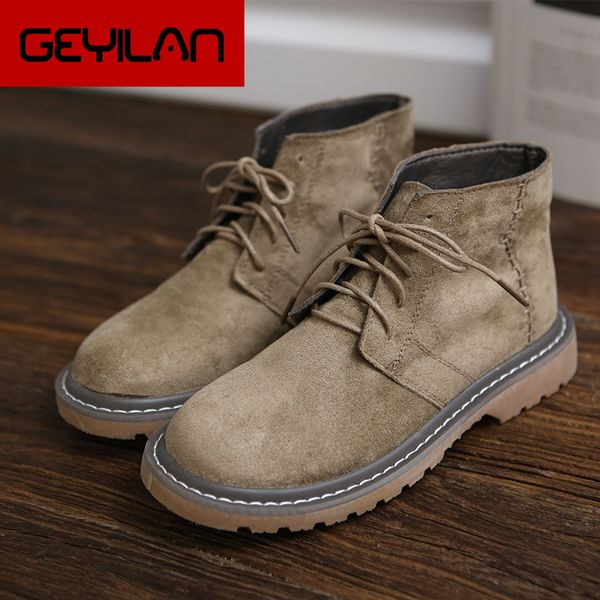 retro suede round head lace-up short boots handmade comfort soft-sole womens boots casual mori literary ankle, Black
retro suede round head lace-up short boots handmade comfort soft-sole womens boots casual mori literary ankle, Black