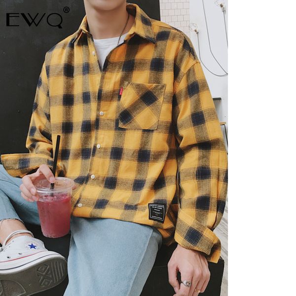 ewq / 2019 new long sleeve shirt men women casual shirt korean plaid shirts male hawaiian beach fashion harajuku 9y0022, White;black
ewq / 2019 new long sleeve shirt men women casual shirt korean plaid shirts male hawaiian beach fashion harajuku 9y0022, White;black