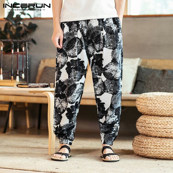 incerun men printed elastic waist harem pants retro fashion baggy trend joker casual trousers joggers cotton mens street pants, Black
incerun men printed elastic waist harem pants retro fashion baggy trend joker casual trousers joggers cotton mens street pants, Black