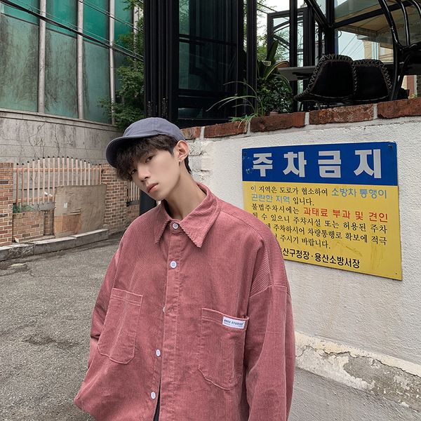 men's jacket fall 2019 pure-color thickened long-sleeved jacket lapel coat loose casual fashion personality young men's wear, Black;brown
men's jacket fall 2019 pure-color thickened long-sleeved jacket lapel coat loose casual fashion personality young men's wear, Black;brown
