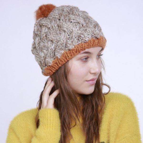 autumn and winter new handmade bamboo weaving two-color wool caps women's knitting warm casual rabbit fur ball fashion h, Blue;gray
autumn and winter new handmade bamboo weaving two-color wool caps women's knitting warm casual rabbit fur ball fashion h, Blue;gray