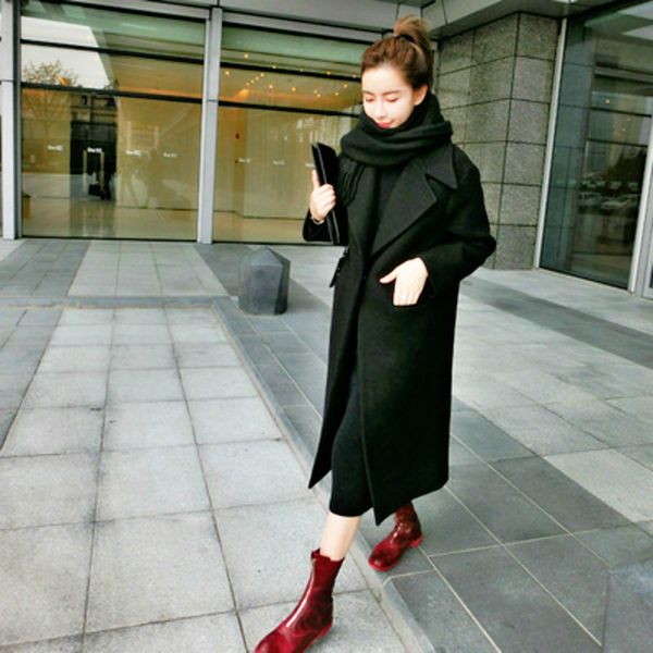 women wool coat,2019 winter new casual korean version slim long coat,full sleeve suit collar womens plus size fashions coats, Black
women wool coat,2019 winter new casual korean version slim long coat,full sleeve suit collar womens plus size fashions coats, Black