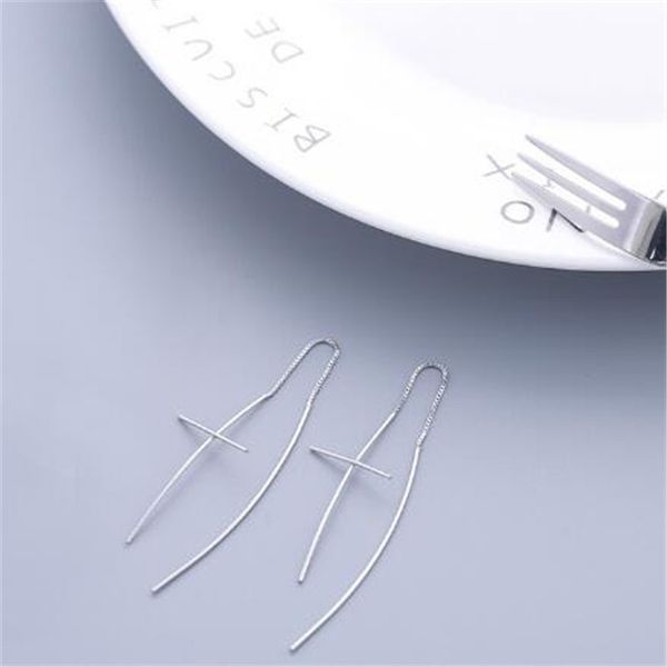 fashion-new design long fine jewelry 925 sterling silver cross earrings long wire earrings for women brincos s914
fashion-new design long fine jewelry 925 sterling silver cross earrings long wire earrings for women brincos s914