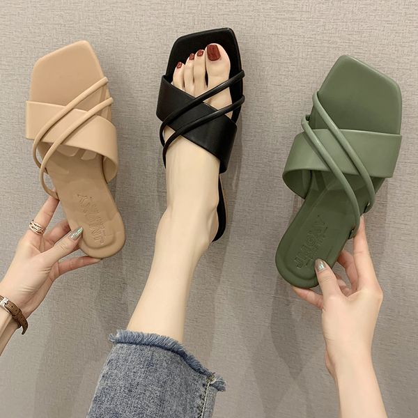 cross-tied slippers casual summer women's shoes shale female beach low slides pantofle flat sabot soft 2020 rubber pu, Black
cross-tied slippers casual summer women's shoes shale female beach low slides pantofle flat sabot soft 2020 rubber pu, Black