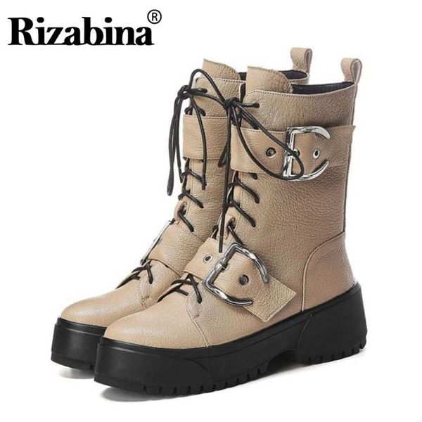 rizabina genuine leather women ankle boots fashion buckle lace up winter shoes women plush fur warm lady footwear size 34-39, Black
rizabina genuine leather women ankle boots fashion buckle lace up winter shoes women plush fur warm lady footwear size 34-39, Black