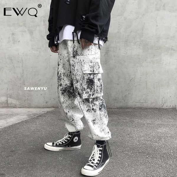 ewq / 2019 new fashion autumn paint pattern low waist tooling style pants straight loose pockets tide pantalones hombre 9a046, Blue
ewq / 2019 new fashion autumn paint pattern low waist tooling style pants straight loose pockets tide pantalones hombre 9a046, Blue