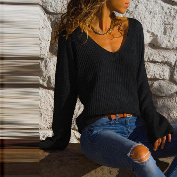 women v-neck thin sweater solid knitted long sleeve pullover korean style pull femme sweater sueter mujer invierno, White;black
women v-neck thin sweater solid knitted long sleeve pullover korean style pull femme sweater sueter mujer invierno, White;black