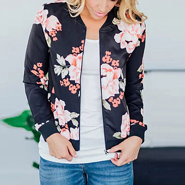 outerwear coats jackets womens ladies retro floral zipper up pockets casual pockets clothes plus size casaco feminino fb, Black;brown
outerwear coats jackets womens ladies retro floral zipper up pockets casual pockets clothes plus size casaco feminino fb, Black;brown