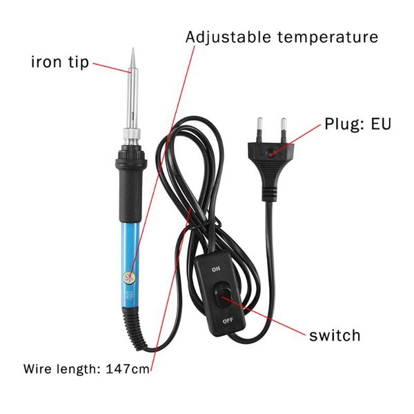 16piece suit 60w soldering iron kit electric adjustable temperature soldering iron with tips stand tool
16piece suit 60w soldering iron kit electric adjustable temperature soldering iron with tips stand tool