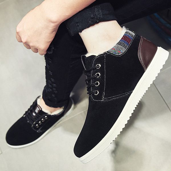 mens shoes anti-slip vintage pu leather 2019 autumn winter fashion warming plus plush thickening shoes, Black
mens shoes anti-slip vintage pu leather 2019 autumn winter fashion warming plus plush thickening shoes, Black