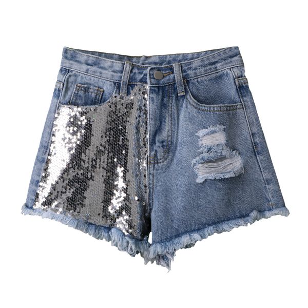 2019 women summer shorts sequins beading boho ripped denim shorts vintage women denim mini pantalones feminino, White;black
2019 women summer shorts sequins beading boho ripped denim shorts vintage women denim mini pantalones feminino, White;black