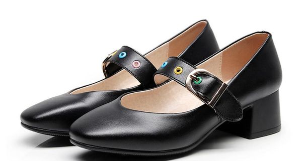 2018 women's shoes in spring and autumn with new style middle heel coarse heel shallow mouth pointed end@20, Black
2018 women's shoes in spring and autumn with new style middle heel coarse heel shallow mouth pointed end@20, Black
