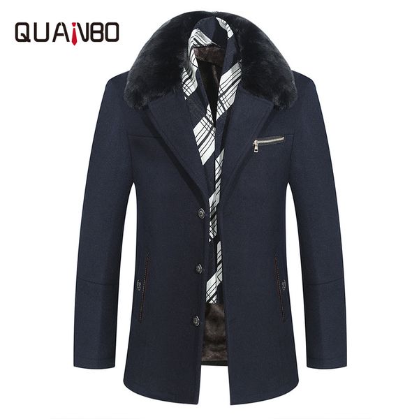 men wool jacket new brand clothes fur collar warm winter coat scarf collar mens fleece thick casual single breasted overcoat, Black
men wool jacket new brand clothes fur collar warm winter coat scarf collar mens fleece thick casual single breasted overcoat, Black