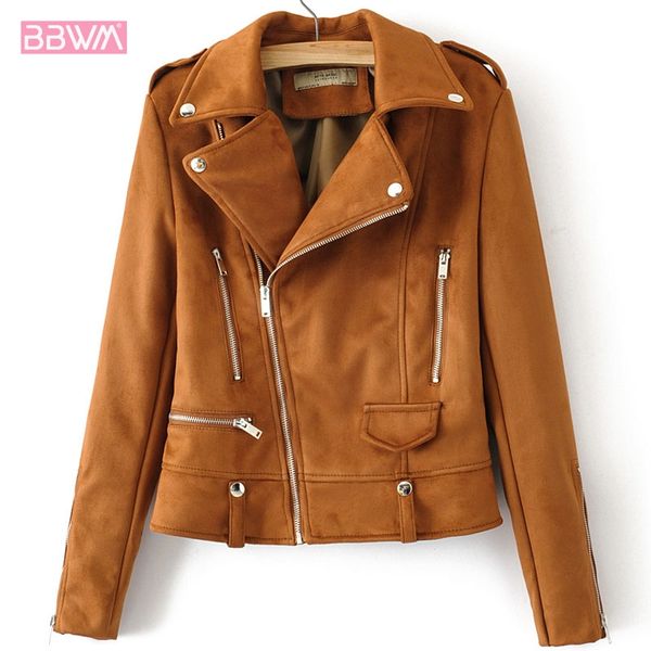 buckskin lapel zip long sleeve women's jacket 2019 pu autumn new locomotive slim slimming fashion wild black female jacket, Black;brown
buckskin lapel zip long sleeve women's jacket 2019 pu autumn new locomotive slim slimming fashion wild black female jacket, Black;brown