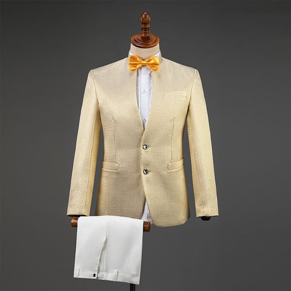 men wedding jacket suit long sleeve clothes adults formal glossy slim luxury coat man birthday clothing singer stage wear, White;black
men wedding jacket suit long sleeve clothes adults formal glossy slim luxury coat man birthday clothing singer stage wear, White;black