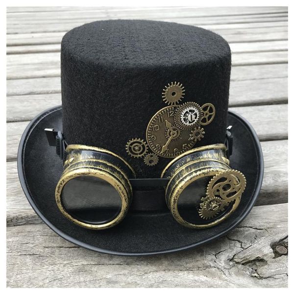 wide brim hats 2021 fashion men women handmade steampunk hat with gear glasses stage magic bowler size 57cm, Blue;gray
wide brim hats 2021 fashion men women handmade steampunk hat with gear glasses stage magic bowler size 57cm, Blue;gray