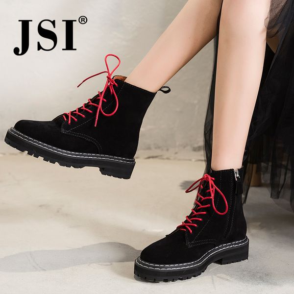 jsi winter ankle women boots solid cow suede zip square heel ladies shoes med heels handmade round toe basic women boots jo314, Black
jsi winter ankle women boots solid cow suede zip square heel ladies shoes med heels handmade round toe basic women boots jo314, Black