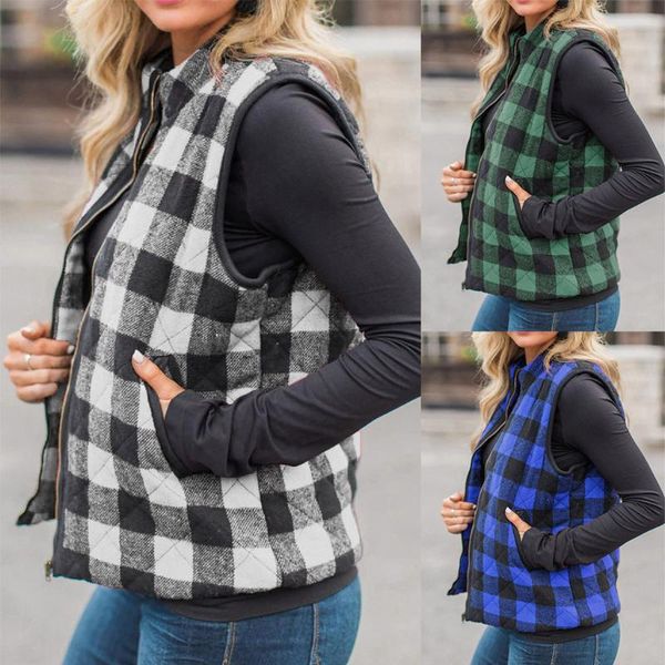 outdoor warm clothing women stand collar lattice pattern zipper vest with pockets fall winter jacket w1213, Black;white
outdoor warm clothing women stand collar lattice pattern zipper vest with pockets fall winter jacket w1213, Black;white
