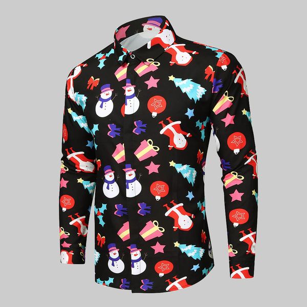 kancoold 2019 men's new high-end handsome shirt men women casual snowflakes santa candy printed christmas shirt blouse nov11, White;black
kancoold 2019 men's new high-end handsome shirt men women casual snowflakes santa candy printed christmas shirt blouse nov11, White;black