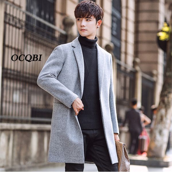 plus siez 3xl 2018 slim smart casual korean style wool mens coats overcoats fashion winter dress coat mens, Black
plus siez 3xl 2018 slim smart casual korean style wool mens coats overcoats fashion winter dress coat mens, Black
