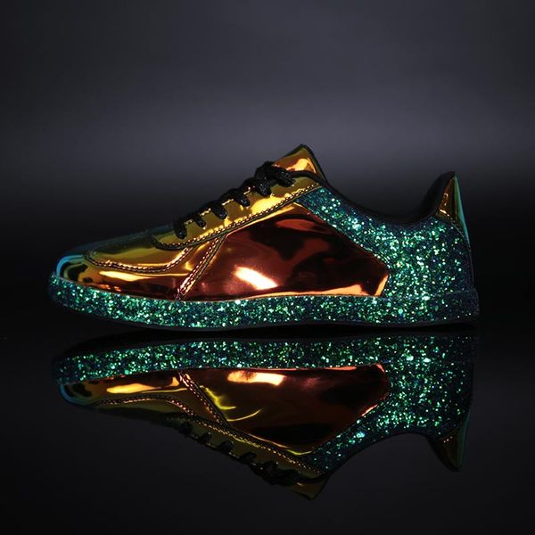 reflective women's sneakers leather pu sport shoes ladies sports shoes woman running for women green gold training a586
reflective women's sneakers leather pu sport shoes ladies sports shoes woman running for women green gold training a586