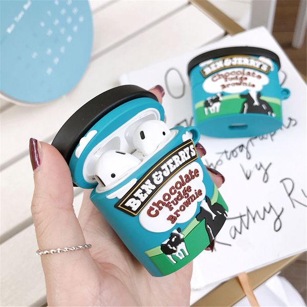 brand ben&jerry chocolate ice cream case for airpods 1 2 pro charge box soft silicone wireless bluetooth earphone protect cover with hooks
brand ben&jerry chocolate ice cream case for airpods 1 2 pro charge box soft silicone wireless bluetooth earphone protect cover with hooks
