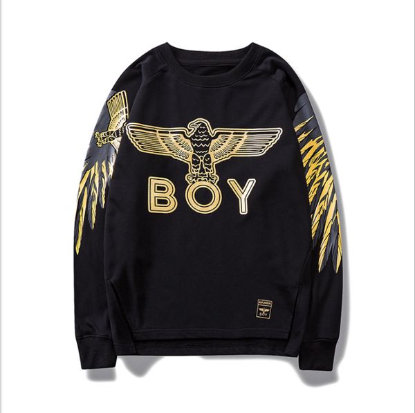 men's tide 2018 brand fashion autumn and winter new arrival eagle plus velvet long-sleeved casual designer couple sweater top, Black
men's tide 2018 brand fashion autumn and winter new arrival eagle plus velvet long-sleeved casual designer couple sweater top, Black