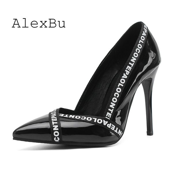 alexbu woman shoes leather super high heels trend letter shallow stilettos new lady dress shoes luxury wedding party pumps, Black
alexbu woman shoes leather super high heels trend letter shallow stilettos new lady dress shoes luxury wedding party pumps, Black