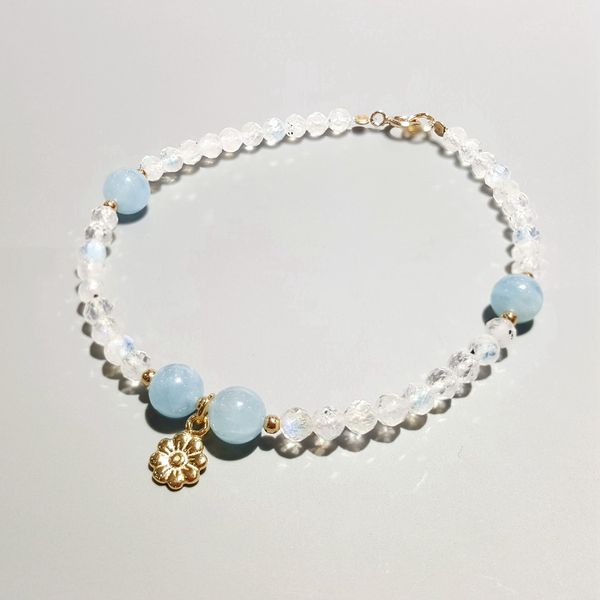 lily jewelry real aquamarines moonstone 925 sterling silver gold color flower charm bracelet for women children drop shipping, Black
lily jewelry real aquamarines moonstone 925 sterling silver gold color flower charm bracelet for women children drop shipping, Black