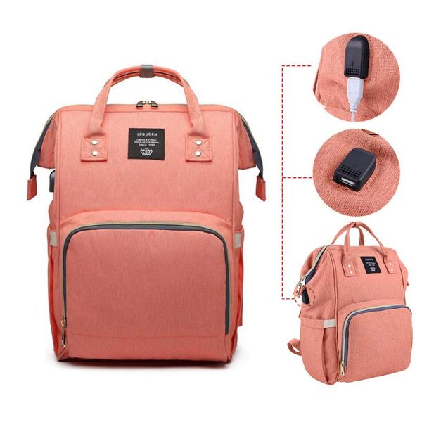 lequeen fashion mummy maternity nappy bag with usb interface travel backpack large capacity loading baby supplies ing
lequeen fashion mummy maternity nappy bag with usb interface travel backpack large capacity loading baby supplies ing