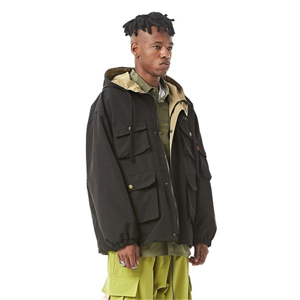 new men vintage fashion streetwear casual safari jacket spring autumn male hip hop loose hooded coat outerwear, Black;brown
new men vintage fashion streetwear casual safari jacket spring autumn male hip hop loose hooded coat outerwear, Black;brown