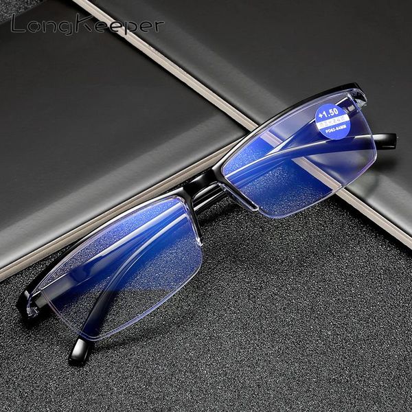 longkeeper rectangle semi-rimless reading glasses magnifier for women men presbyopia hyperopia spectacles for sight +1.0 to +4.0, White;black
longkeeper rectangle semi-rimless reading glasses magnifier for women men presbyopia hyperopia spectacles for sight +1.0 to +4.0, White;black