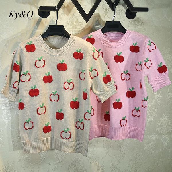 2020 summer embroidery knitted short-sleeved sweater slim round neck sweater pullover women casual colthes, White;black
2020 summer embroidery knitted short-sleeved sweater slim round neck sweater pullover women casual colthes, White;black