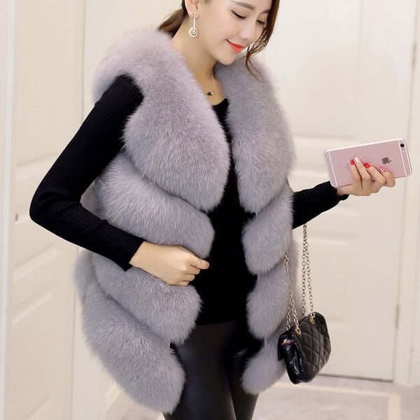 autumn winter new fashion womens sleeveless faux fur vest slim fits european hi street faux fur casaco colored, Black
autumn winter new fashion womens sleeveless faux fur vest slim fits european hi street faux fur casaco colored, Black