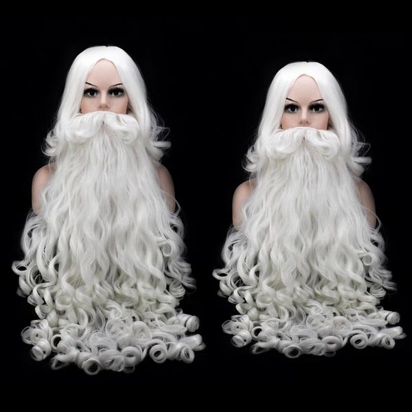 1pcs christmas santa claus white curly beard + 1pcs wig for fancy dress cosplay role play party costume accessories
1pcs christmas santa claus white curly beard + 1pcs wig for fancy dress cosplay role play party costume accessories