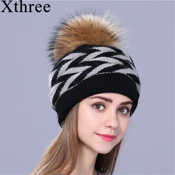 xthree double-deck fur knitted winter hat for women real fur pom pom hat female cap for girl skullies beanies, Blue;gray
xthree double-deck fur knitted winter hat for women real fur pom pom hat female cap for girl skullies beanies, Blue;gray