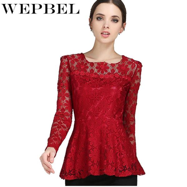 wepbel women ruffled blouse flower lace blouse long sleeved hollow out casual chiffon shirt plus size, White
wepbel women ruffled blouse flower lace blouse long sleeved hollow out casual chiffon shirt plus size, White